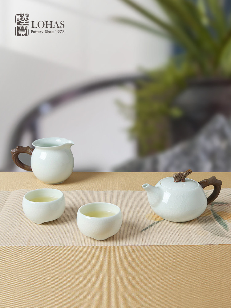 一件代发台湾陆宝整套茶具劲雅茶组陶瓷套装高端精致礼盒家用客厅泡茶功夫茶具
