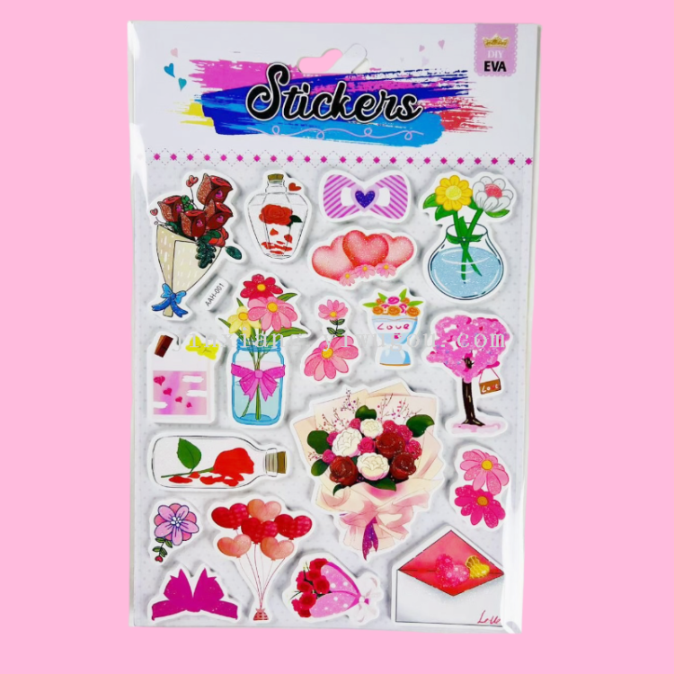 Festival EVA 3D Series stickers LOVE flower envelopes eva stickers Romantic Valentine's Day stickers Item Picture