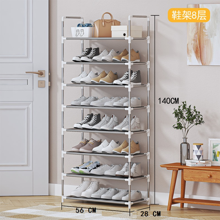 Cross-border hot sale zapato estante simple multicapa a prueba de polvo zapatero puerta de casa residencia estudiantil casa de alquiler pequeño y estrecho estilo Item Picture