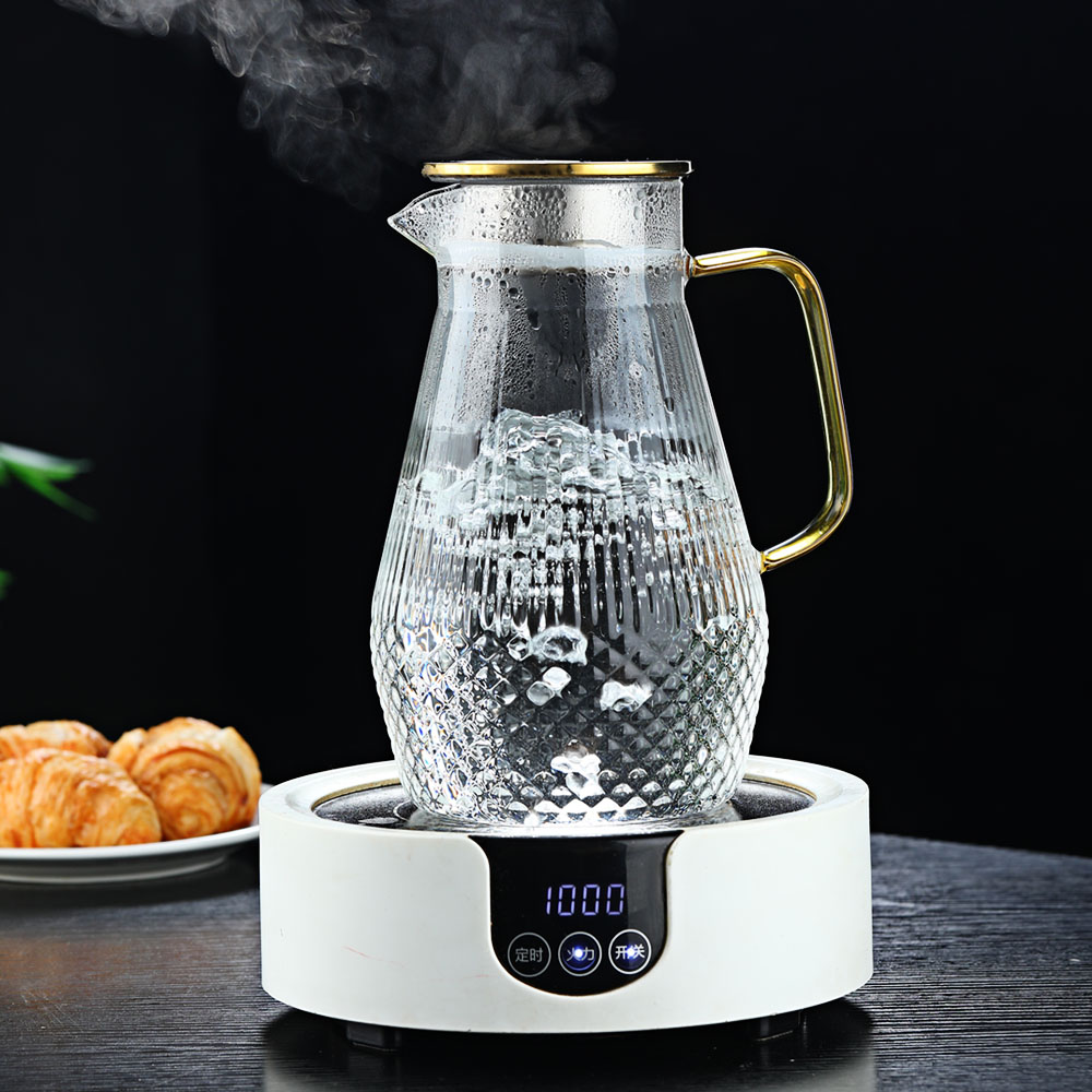 厂家批发现货高硼硅玻璃冷水壶轻奢风凉水壶家用半夏壶半夏杯套装详情图3