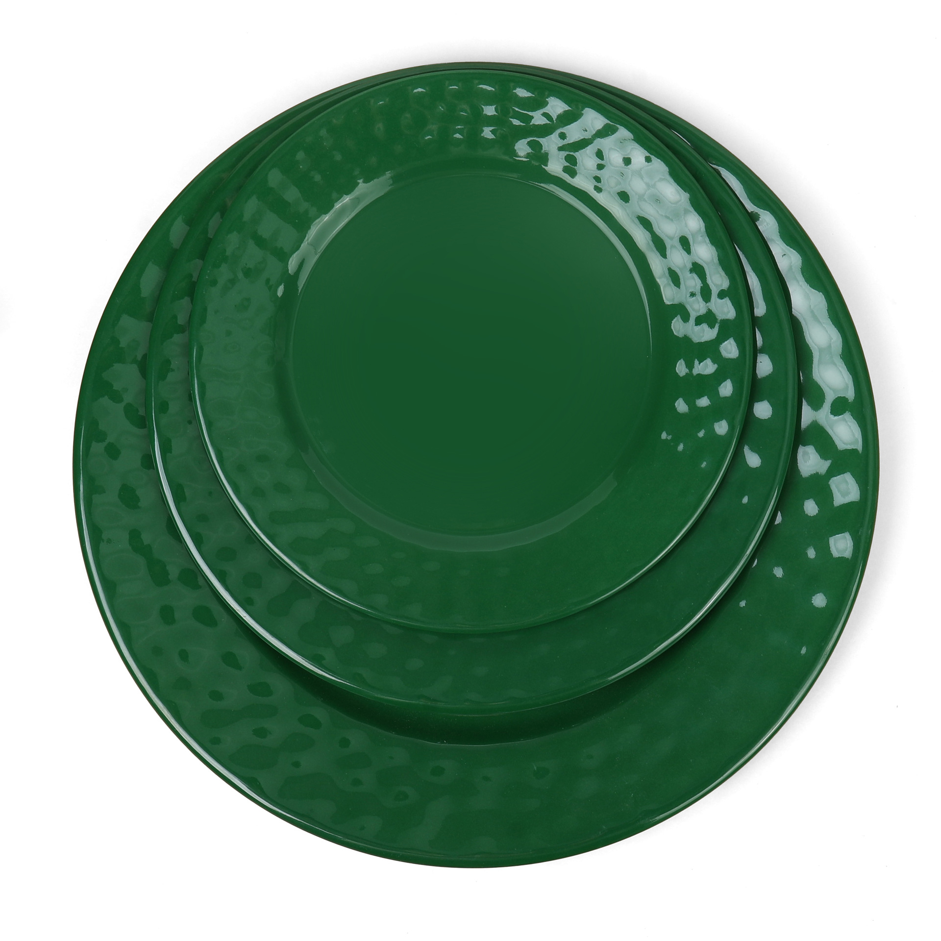 景德镇影青釉下彩高温高墨绿密胺餐具套装家用玲珑瓷高档送礼乔迁