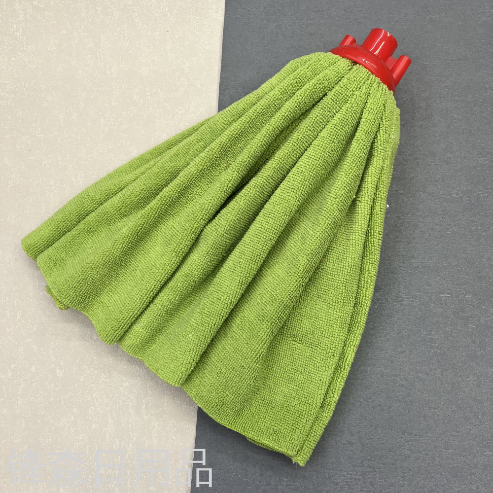 毛巾布拖把头挤水家用吸水墩布干湿二用布拖拖把头地板好拖把白底实物图