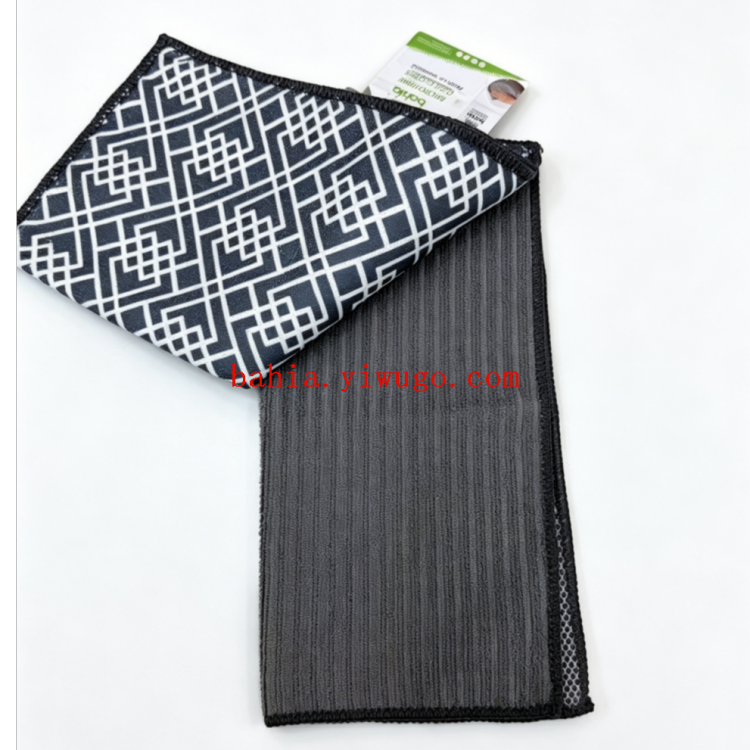Thickened mesh stain-removing household kitchen non-stick oil-easy to rinse multi-functional absorbent kitchen and bathroom cleaning cloth for export Item Picture