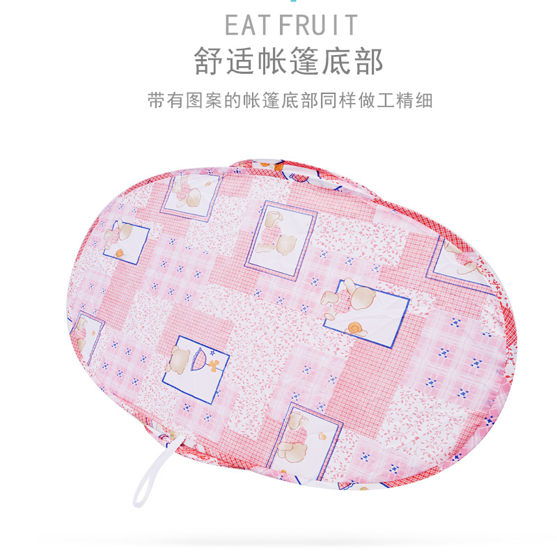 儿童折叠蚊帐宝宝蚊帐婴儿床防蚊防摔蚊帐涤纶可折叠网纱婴儿蚊帐产品图