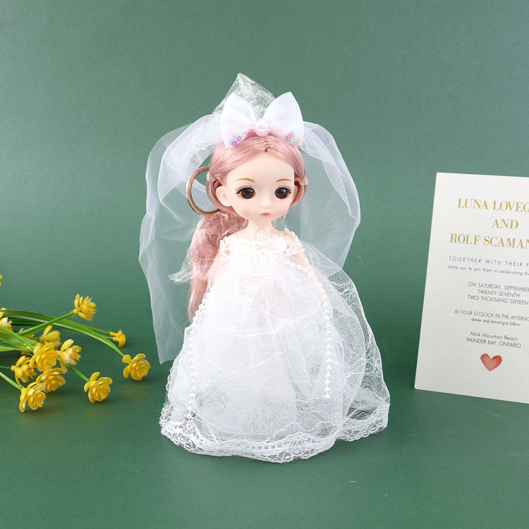 17 cm Barbie Princess training institution gifts, exquisite keychains, accessories, pendants, doll toys wholesale Specification image