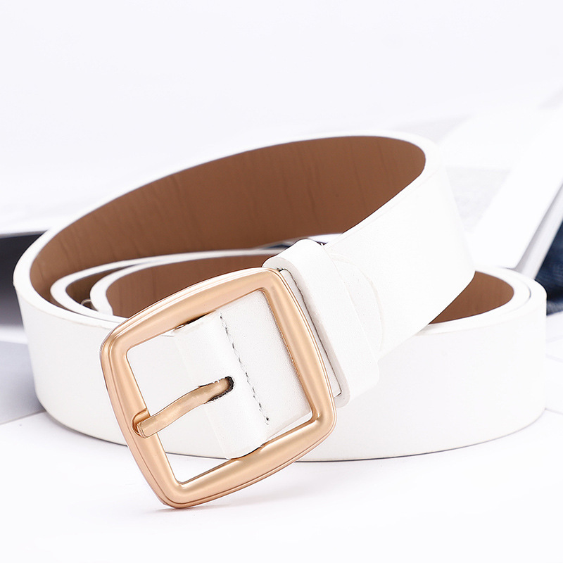 Ladies' pin buckle belts, simple and versatile Korean retro chic belts, female student decorative jeans belts wholesale Specification image