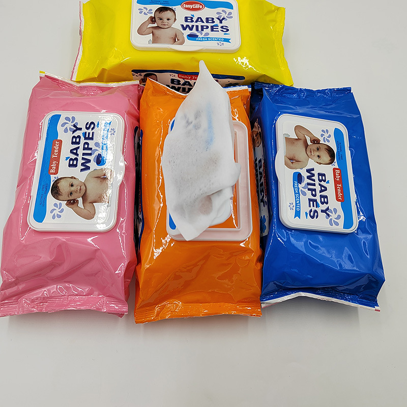 80片水刺布材质婴儿湿巾日常清洁护理宝宝擦拭巾出口批发有现货