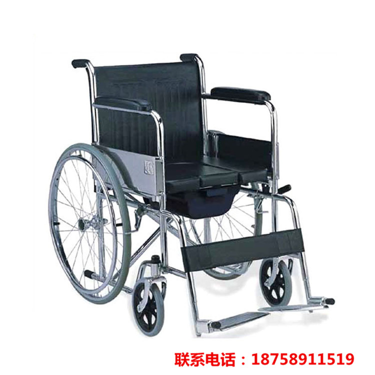 PU wheelchair, electroplated elderly wheelchair, foldable wheelchair with potty, wheelchair cloth wheelchair, medical equipment details Picture