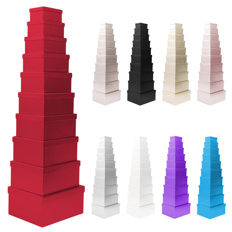 彩色堆叠礼盒主体伴手礼婚庆礼品盒包装盒