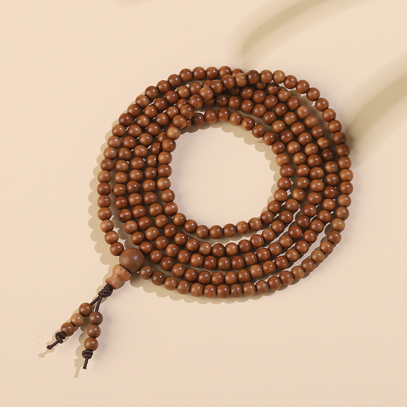 Old Mountain Sandalwood black meat sink water play bracelet, Mysore Old Mountain Sandalwood rosine and round bead bracelet necklace Item Picture