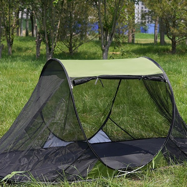 Carpa de camping al aire libre totalmente automática pergola de apertura rápida mosquitero anti-mosquitero lanza tienda de camping tela oxford plegable cama de campamento Specification image