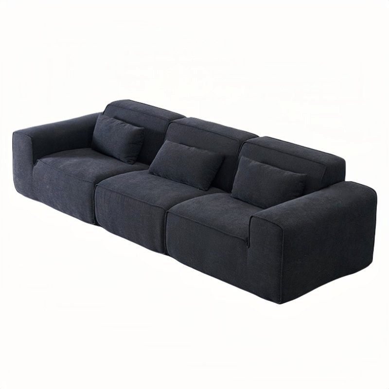 Cross-border foreign trade Italian-style fabric tofu block sofa, corduroy vacuum compressed dual-purpose straight-row 2-3 seater sofa Application Scenario
