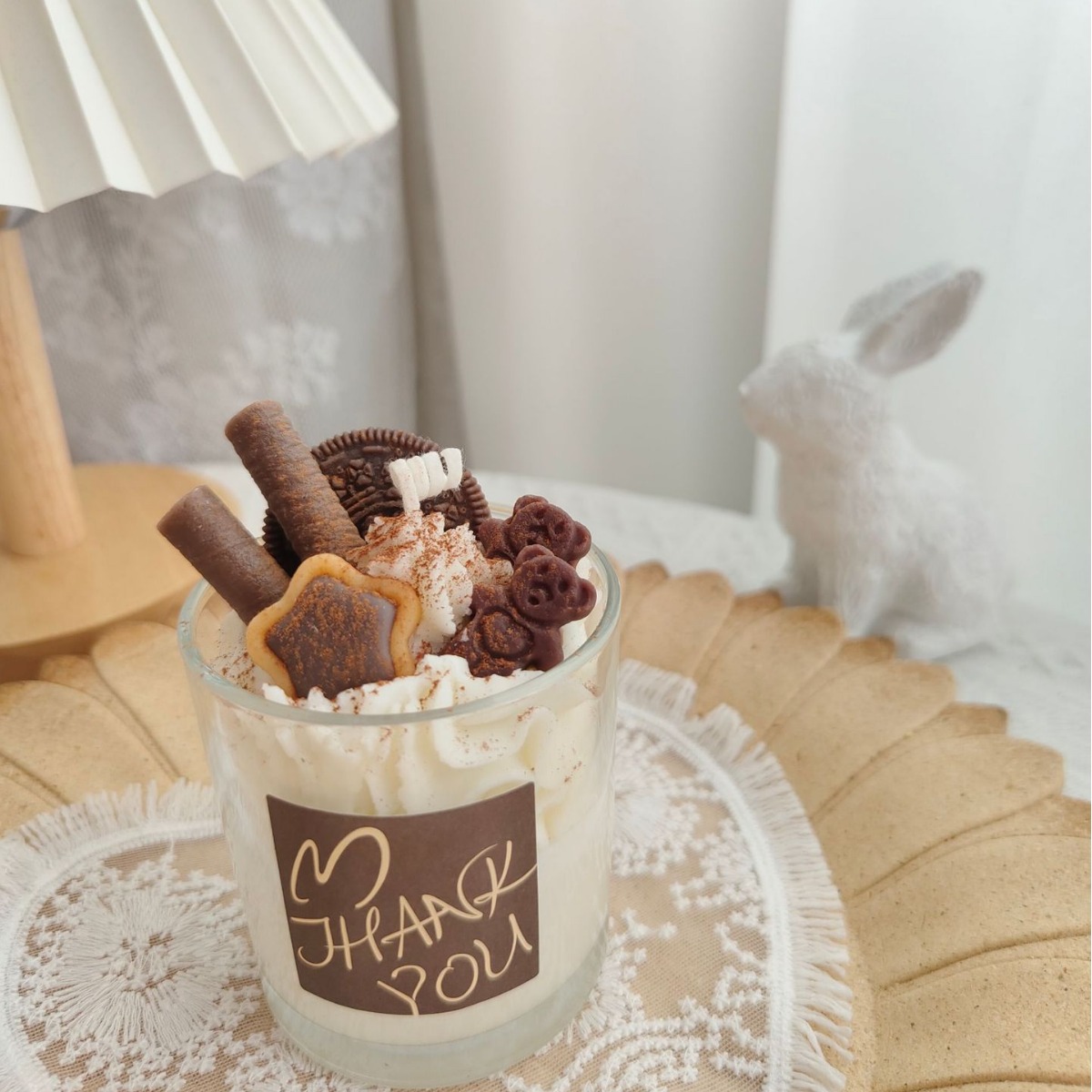 草莓巧克力手工杯蜡大豆蜡香薰蜡烛跨境伴手礼物甜品万圣节圣诞节