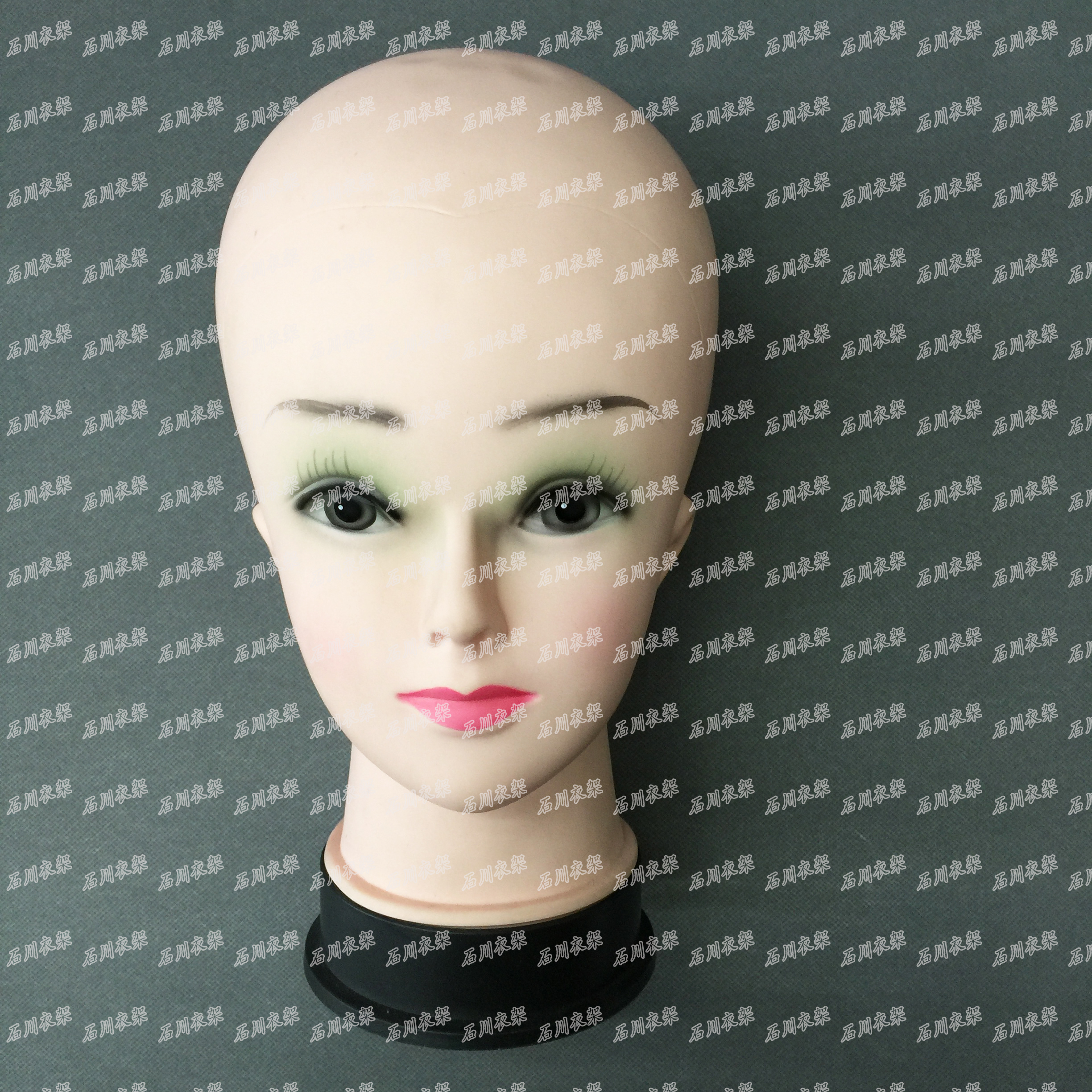 批发帽子假发模特头模特道具女士头模拍摄展示头模塑料PVC头模