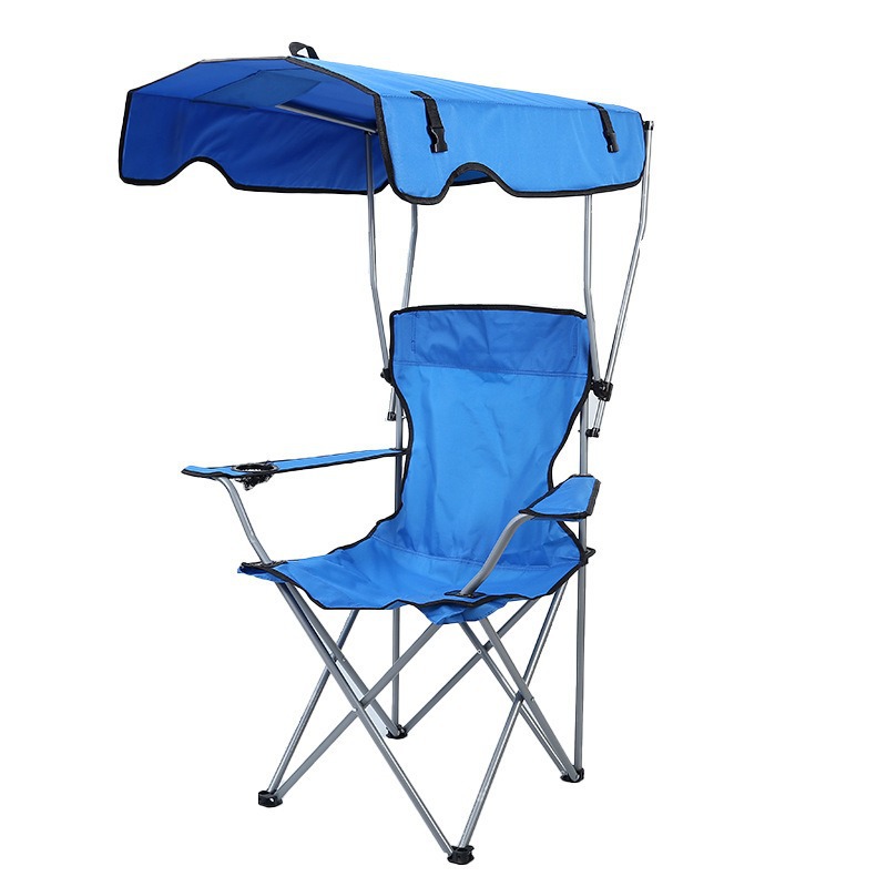 Transfronterizo de comercio exterior sillón con cubierta silla de playa sombra portátil plegable silla de pesca protección solar al aire libre details Picture