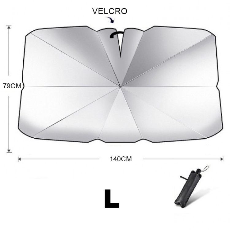 Automobile supplies wholesale trade, car sun umbrellas, summer car front sunshades, windshields, sun protection umbrellas, heat insulation, retractable and folding car umbrellas Item Picture