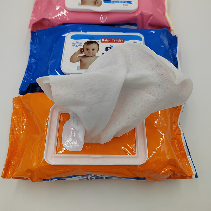 80片水刺布材质婴儿湿巾日常清洁护理宝宝擦拭巾出口批发有现货产品图