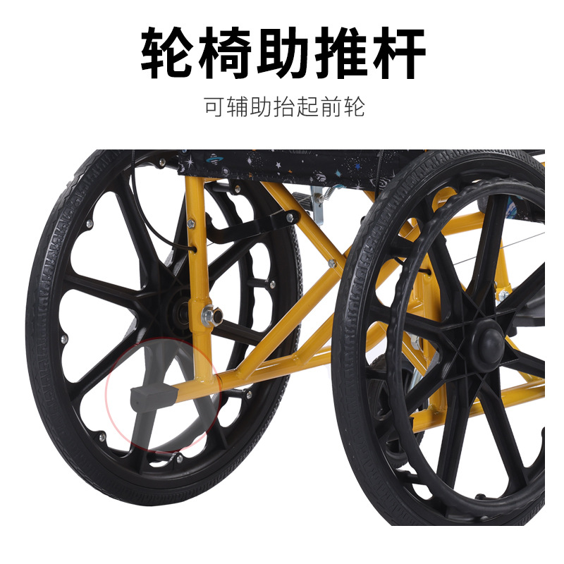 Children's wheelchairs, folding lightweight solid wheel trolleys, portable travel vehicles for children's home use details Picture