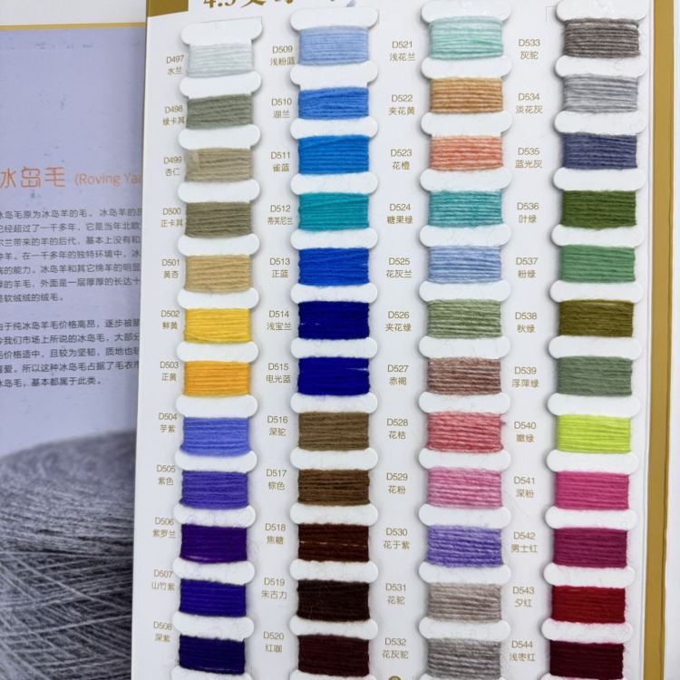 Special yarn for gloves, hats and scarves, yarn, wool, knitted yarn, 4.5 count Icelandic wool details Picture