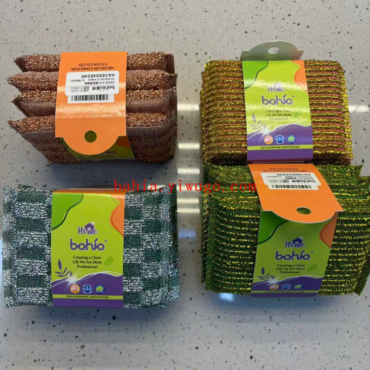 Pot-scrubbing sponge, cleaning cloth, cleaning cotton, kitchen stain and oil removal dishcloths, various styles of scouring pads, bahia Specification image