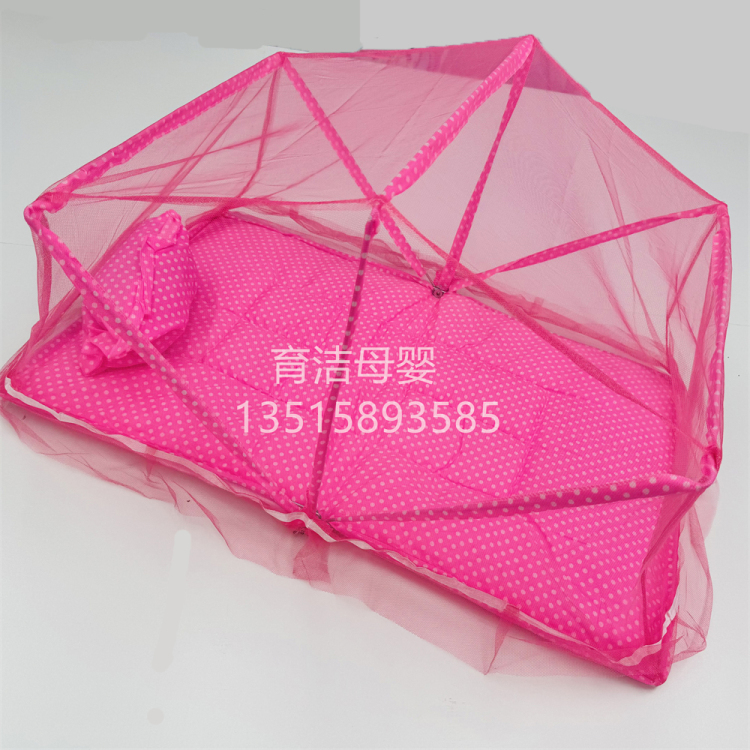 婴儿蚊帐罩 床上宝宝可折叠蚊帐便携式牢固方形蒙古包 儿童防蚊帐细节图
