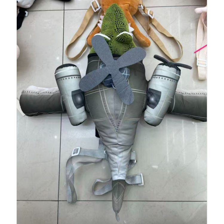 Cross-border new product tungtungsahur Tongtongtong Shark AI American Shan Hai Jing plush toy backpack details Picture