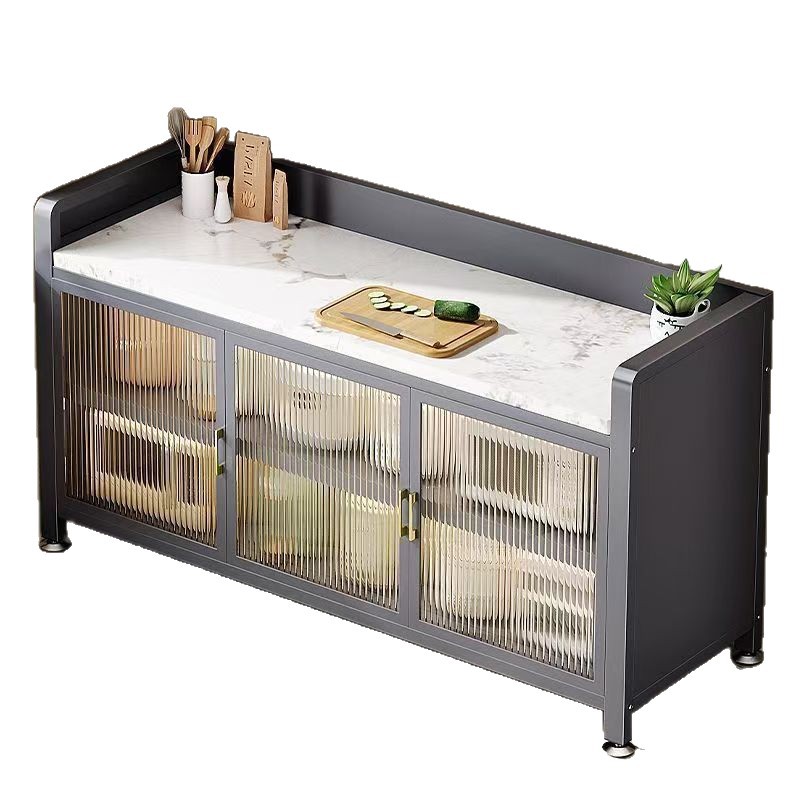 Customizable rock plate kitchen floor-standing storage cabinet, multi-door, multi-layer storage, multi-functional kitchen storage cabinet Specification image