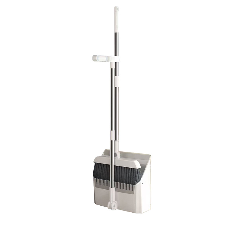 Broom and dustpan set for home bathroom, stainless steel tube broom, floor cleaning, non-stick broom Application Scenario