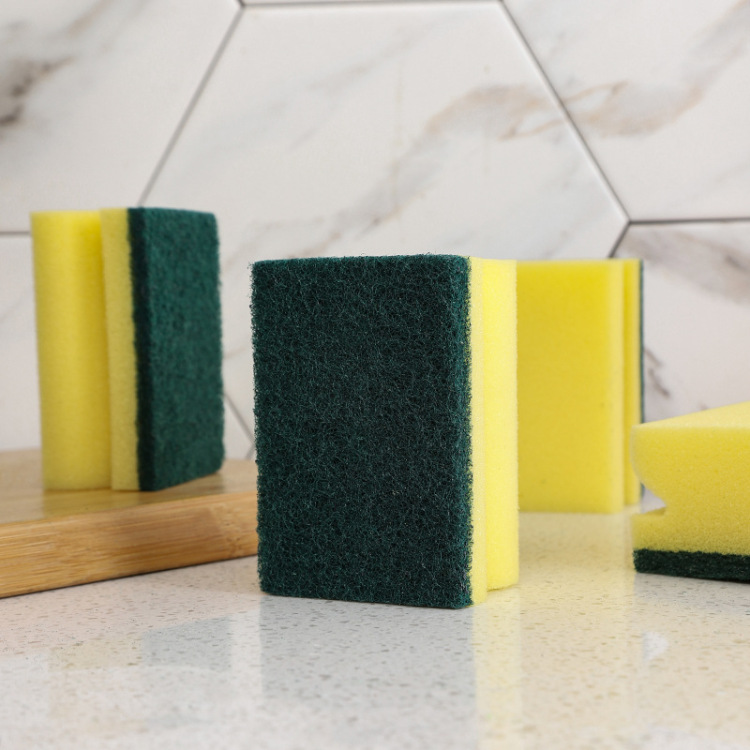 7 pieces of kitchen dishwashing, scouring pads, pot scrubbing cloths, cleaning sponges, and I-shaped grooved design details Picture
