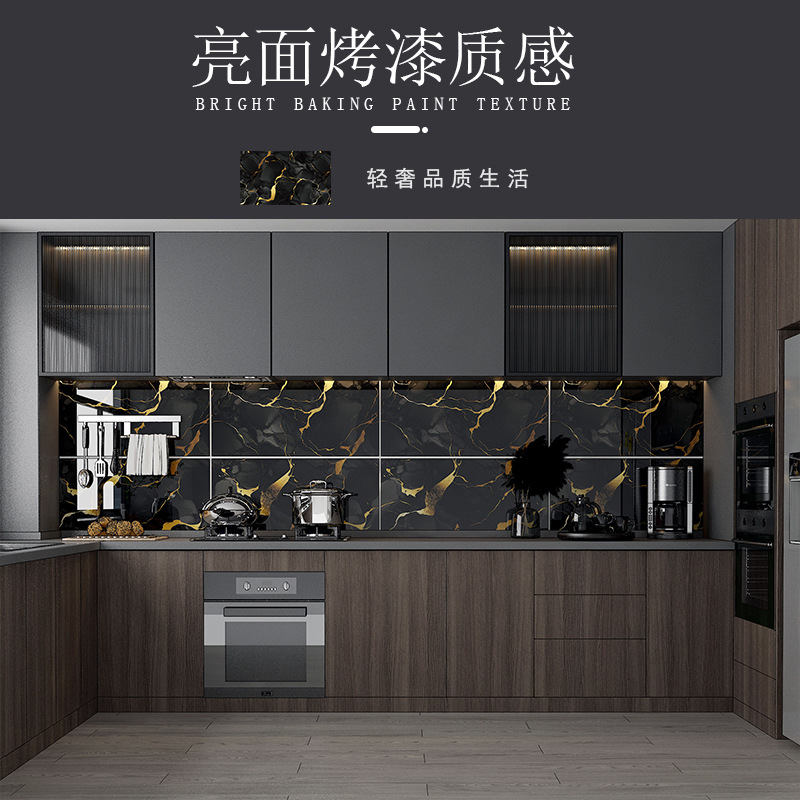 Wholesale self-adhesive marble-patterned roll stickers, waterproof, oil-proof, high-temperature resistant kitchen furniture renovation wallpaper from the manufacturer details Picture