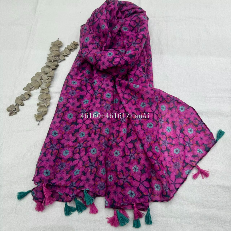 New cross-border export printed long scarf e-commerce live-streaming scarf wholesale supply chain supply Item Picture