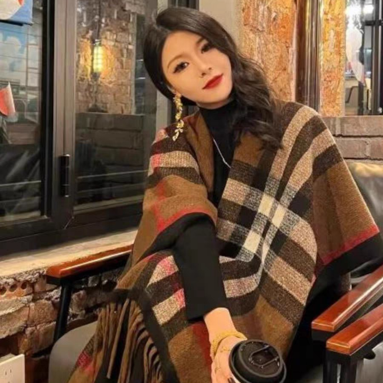 跨境围巾批发电商直播供应链供货巴格开叉披肩