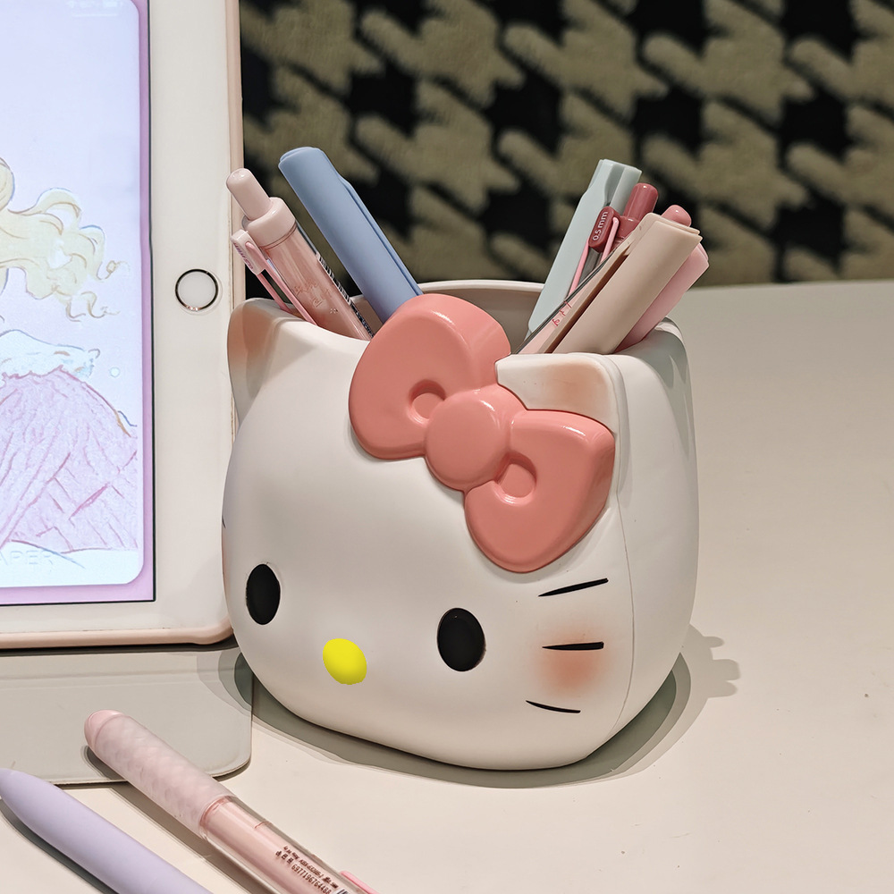 hellokitty可爱KT少女心猫咪笔筒置物创意ins风书桌开学季收纳盒产品图