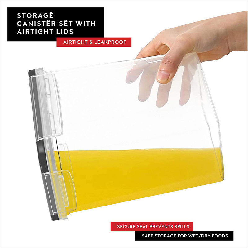 厨房储物罐食品密封保鲜防潮米桶罐五谷杂粮透明PP2.5L零食收纳罐细节图