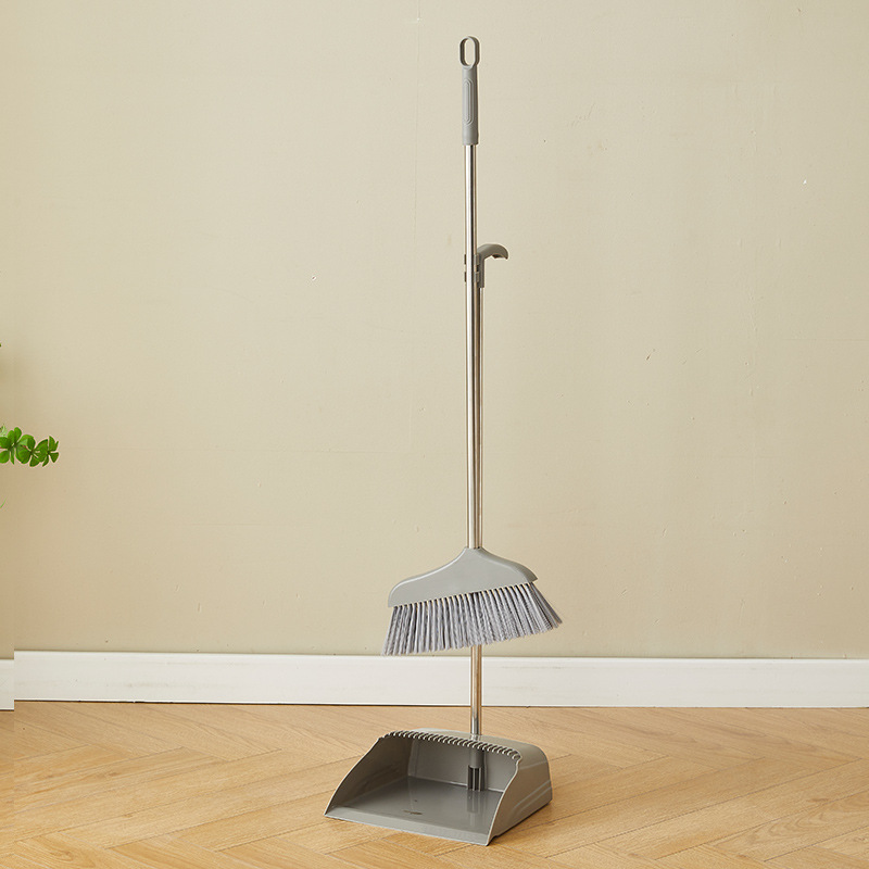 The manufacturer has soft-bristled brooms in stock that do not stick to hair, denser bristles, dustpans, brooms, and garbage shovels