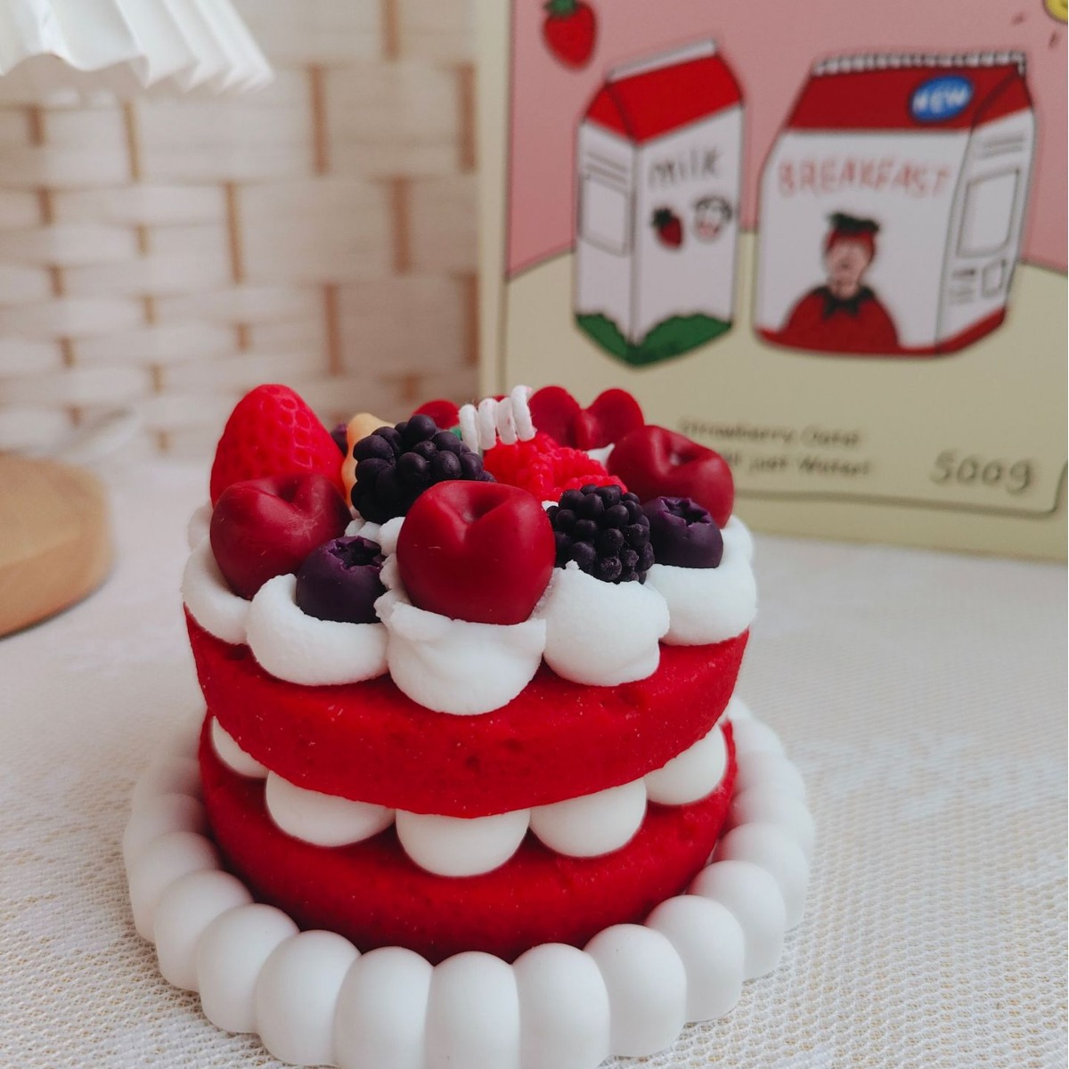 Red velvet cake, chocolate naked cake, scented candles, bedroom ornaments, birthday gifts for best friends, souvenirs, cross-border Specification drawing