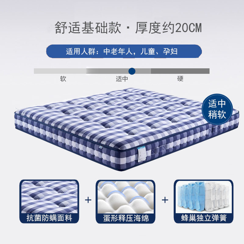Five-star Simmons mattress, super soft, hotel soft cushion, home 1.8-meter mattress, 30cm, other mattresses Specification image