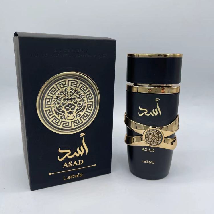 ASAD Lattafa Black Perfume is a cross-border bestseller from Dubai, the United Arab Emirates in the Middle East details Picture