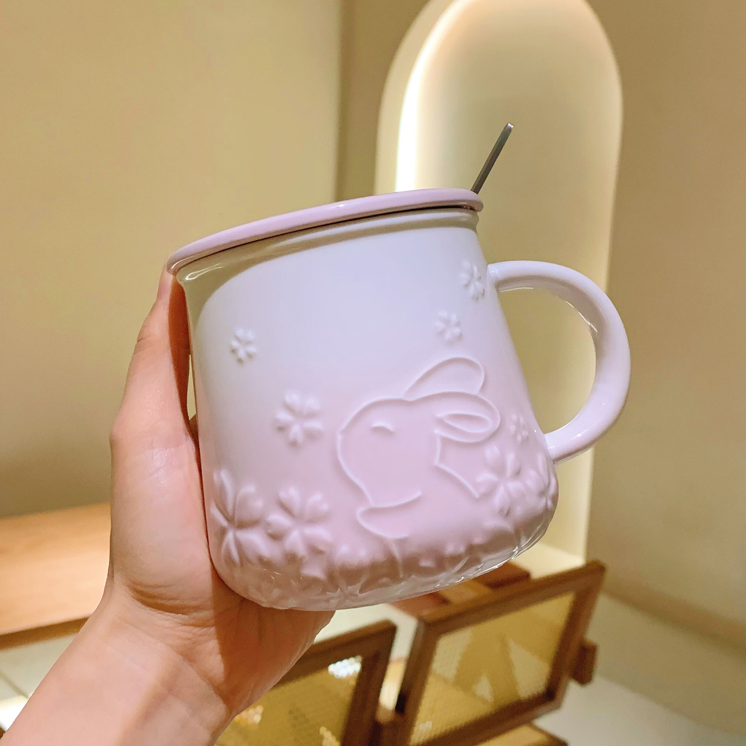 杯子/陶瓷杯/陶瓷/圣诞北欧陶瓷杯/陶瓷杯子白底实物图