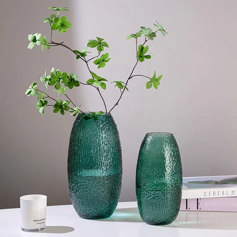 代发包邮大号玻璃花瓶轻奢复古透明水养龙柳马醉木摆件客厅插花细节图