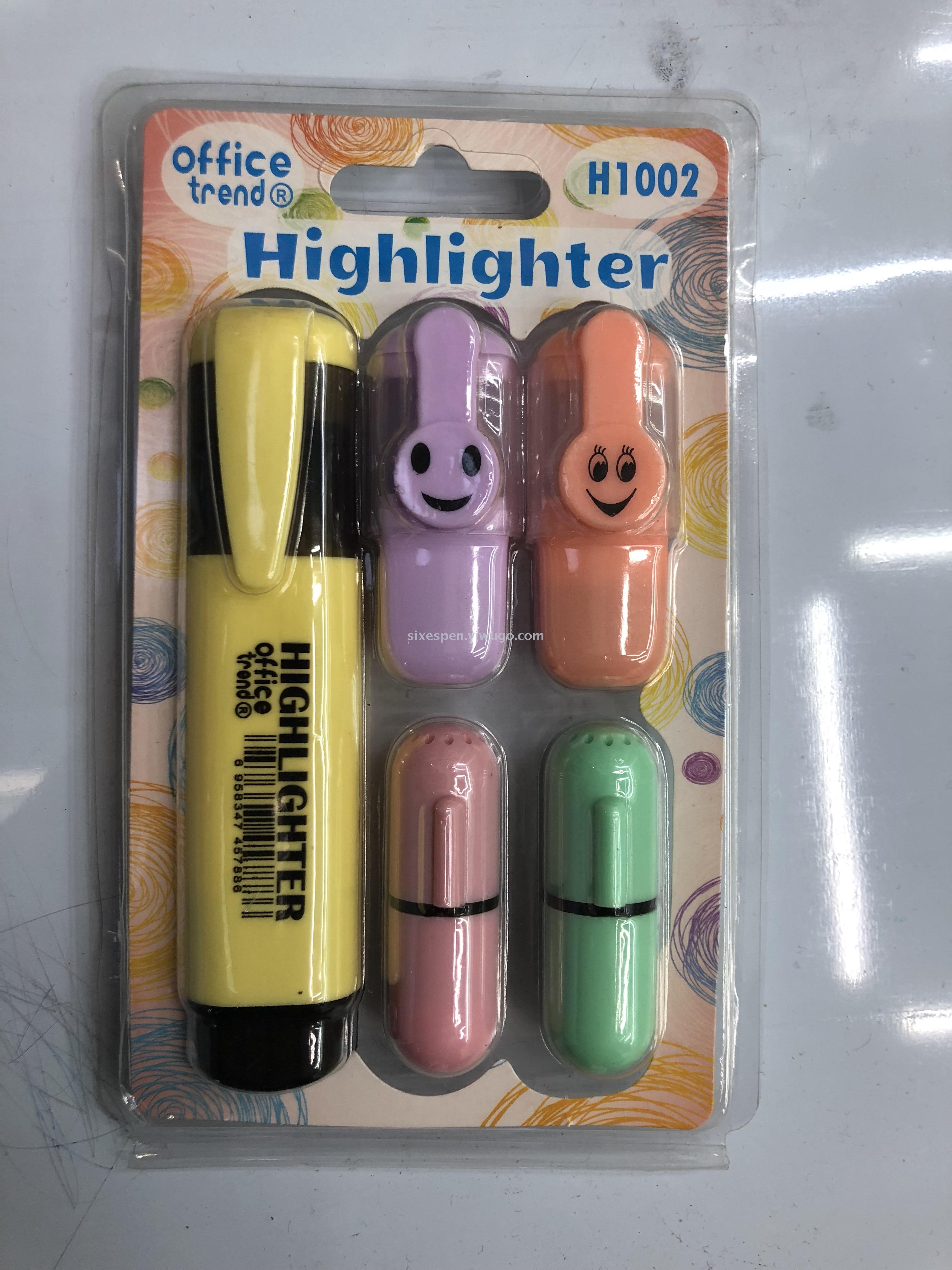 Macaron-colored highlighter set, specially designed for supermarkets