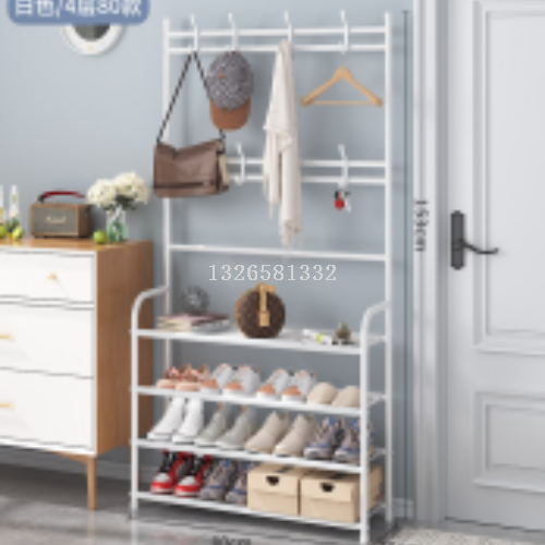 Alta calidad lanchonete rack zapato rack rack de bolsa de colgante integrado para el hogar zapato rack de sombrero sala de estar colgador fácil rack de almacenamiento Specification image