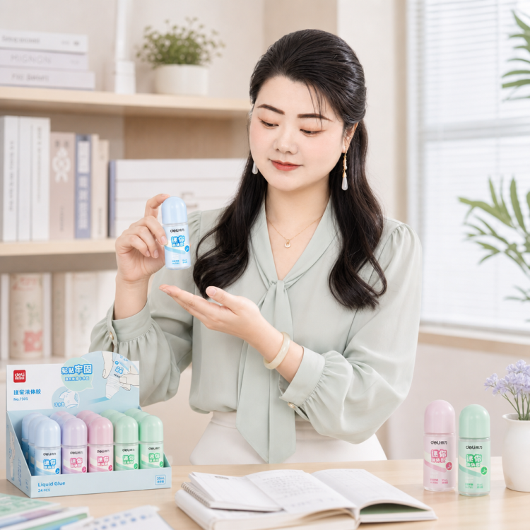 Deli Office Student Stationery PVAL material, formaldehyde-free, washable 35ML mini liquid glue Deli Office Student Stationery PVAL material, formaldehyde-free, washable 35ML mini liquid glue