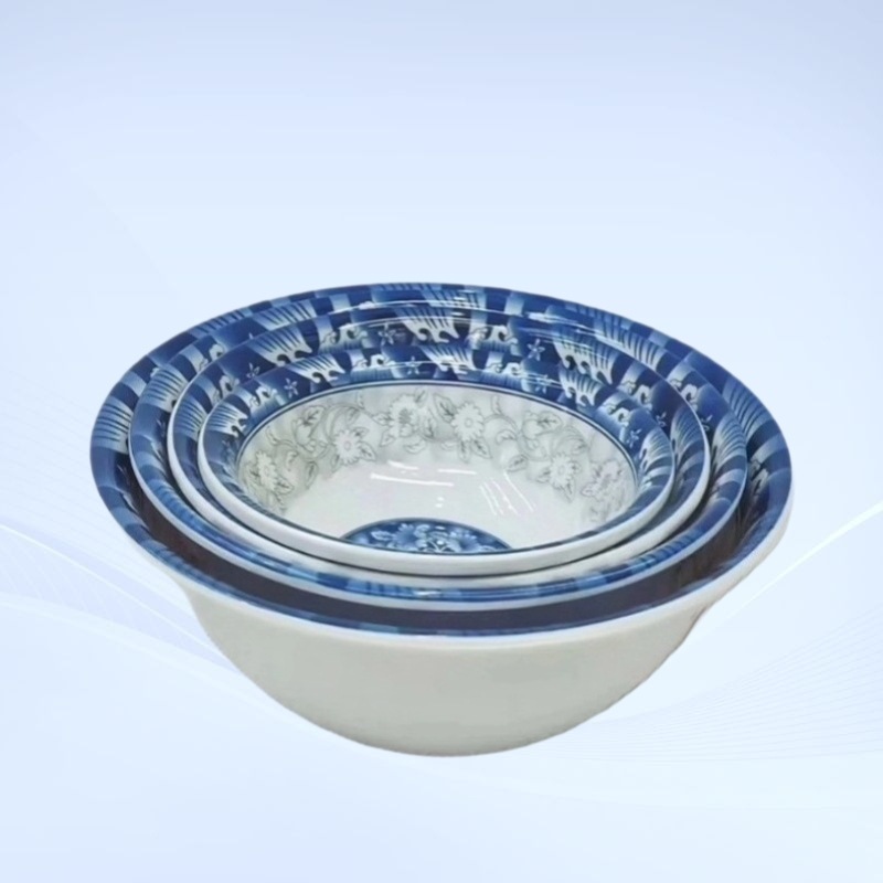 Plain melamine bowls, melamine plates, melamine tableware, tray sets, melamine saucers, imitation porcelain, exclusively for export details Picture