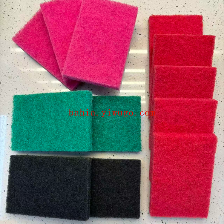 Coarse fiber scouring pad, kitchen pot scrubbing, dish washing sponge, multi-color and multi-functional cleaning cloth bahia Application Scenario
