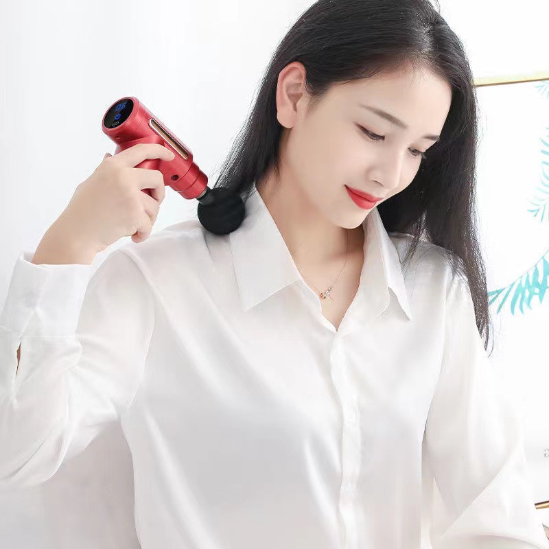 筋膜枪 跨境亚马逊筋膜抢 迷你便携健身肌肉放松颈椎按摩器筋膜枪