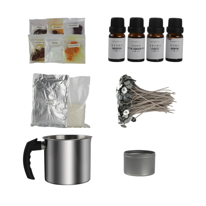 Cross-border aromatherapy candle diy candle set tools, birthday candles, aromatherapy handicraft material pack, candle tool kit Specification drawing
