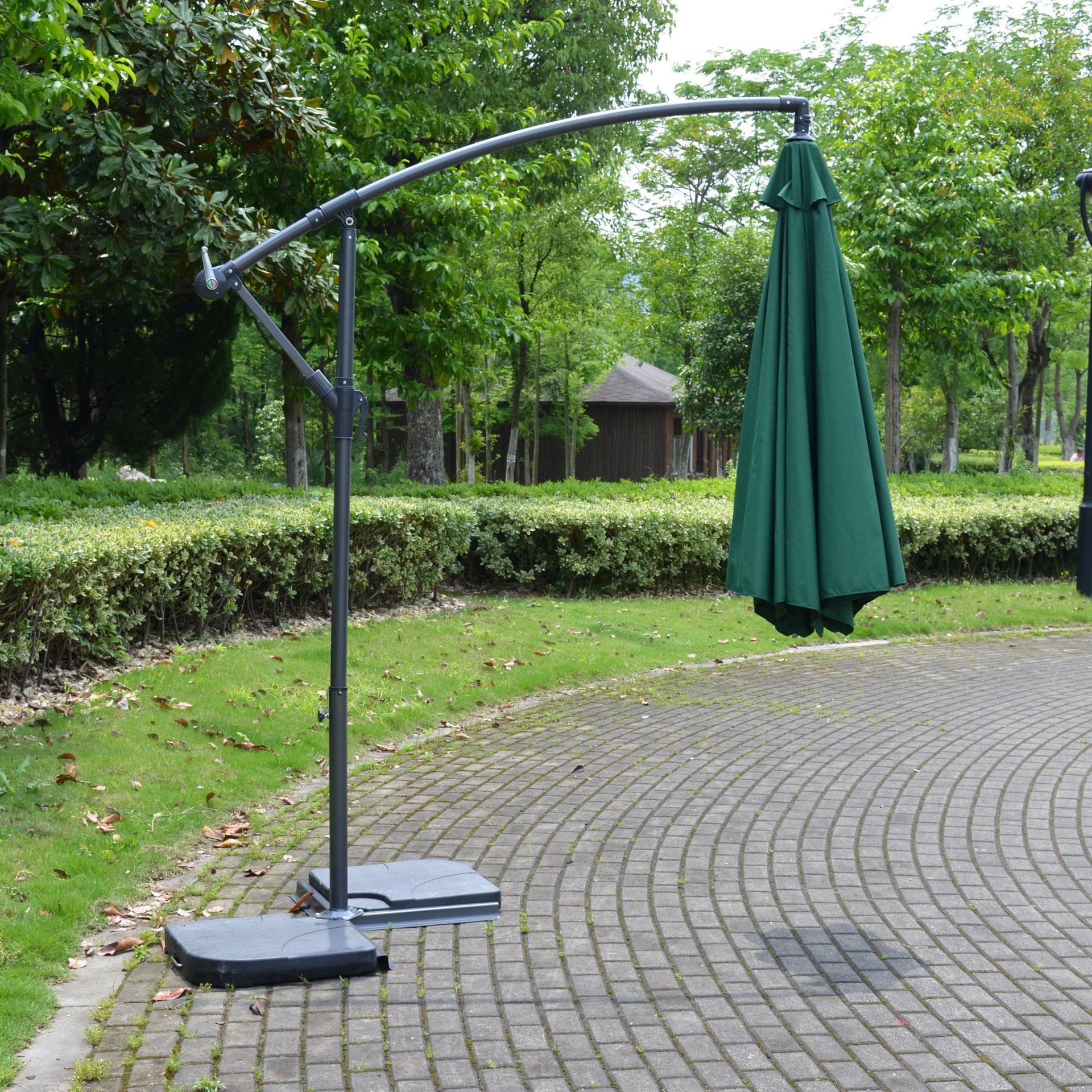 Hot-selling 3-meter 8-bone banana umbrella, side umbrella, outdoor umbrella, windproof and waterproof, leisure garden umbrella, one-piece delivery