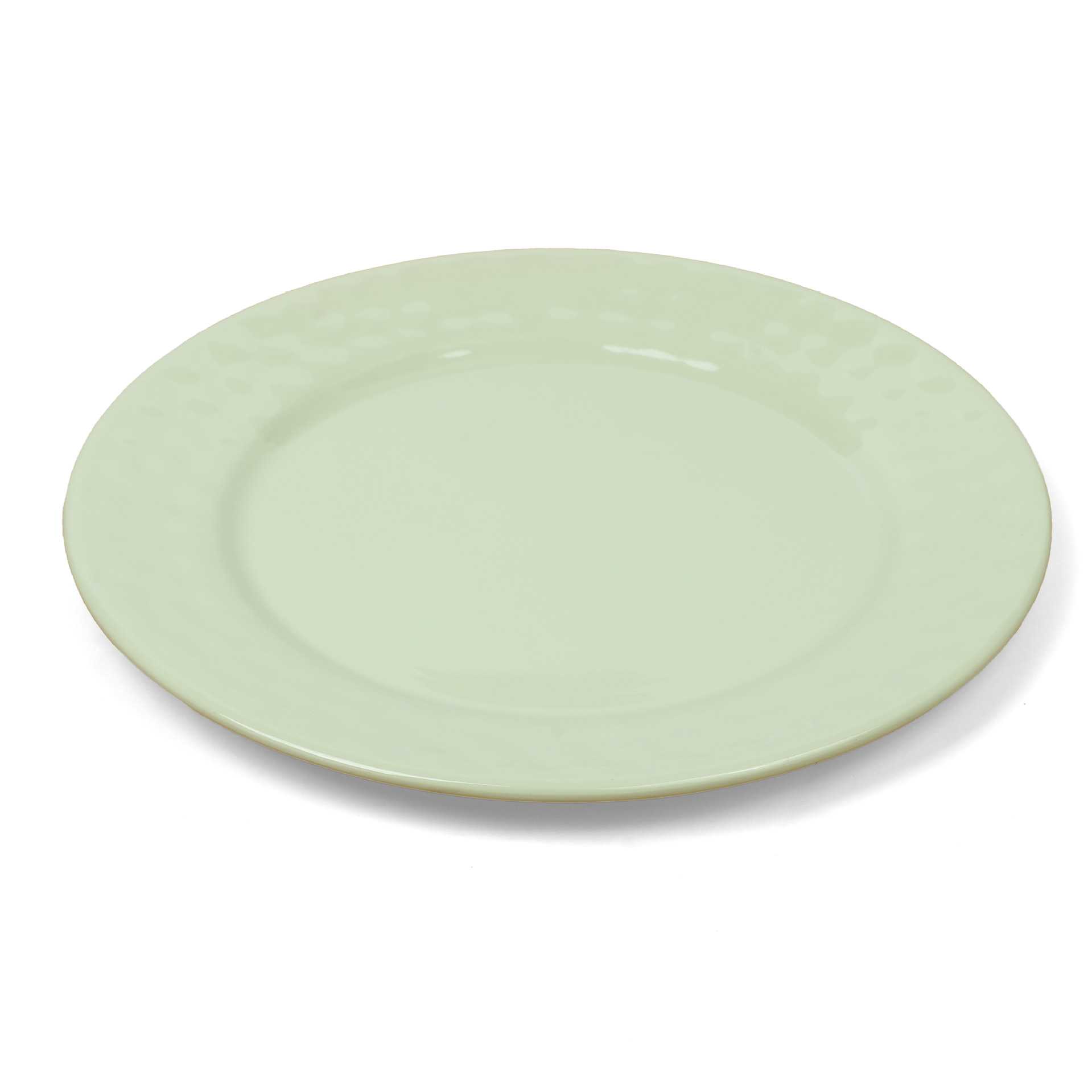 Green round melamine tableware, plastic imitation porcelain plates, melamine plates, buffet commercial bowls and plates details Picture