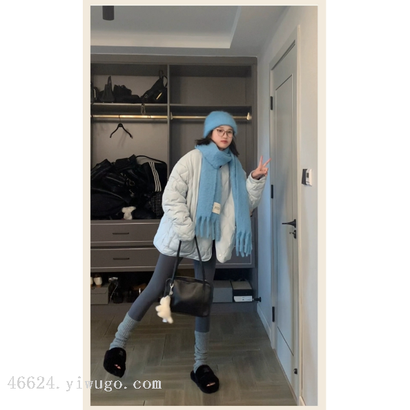 Cross-border scarf wholesale e-commerce live streaming supply chain, wool cos wool in single color details Picture